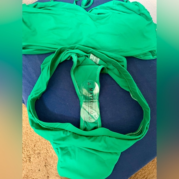 Matte Collection Swimsuit - Women’s Green, 2 Piece Swimsuit. - Picture 7 of 8